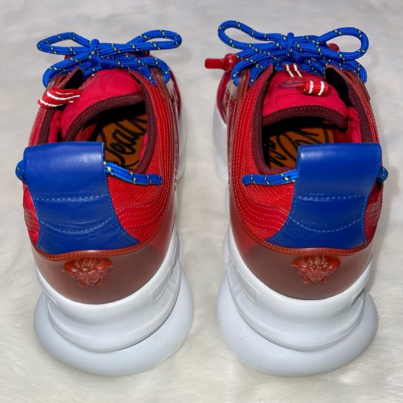 Versace Chain Reaction Sneakers - Red/Blue - Picture 6 of 6